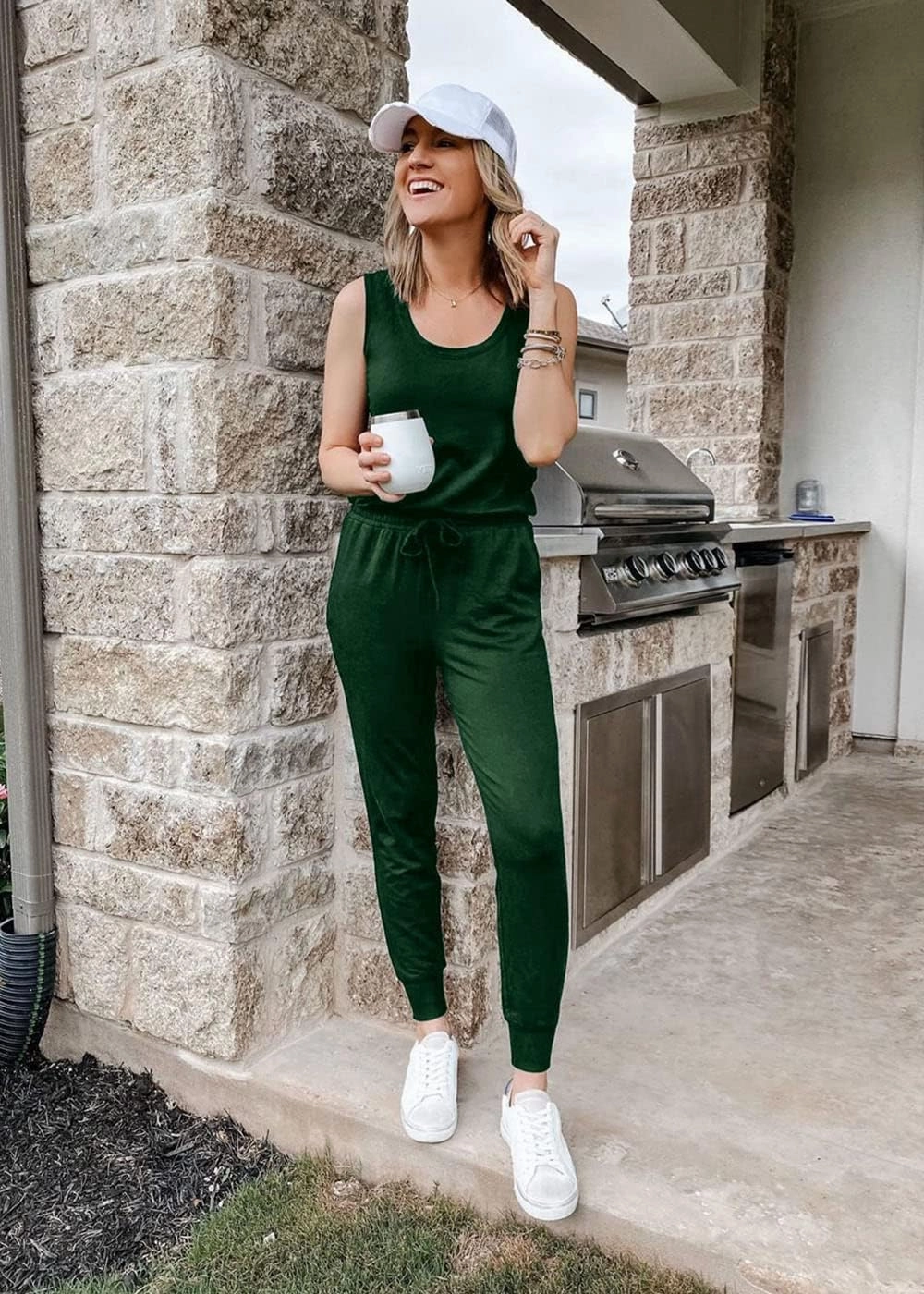 PRETTYGARDEN Women's Two Piece Outfit Sets Summer Casual Sleeveless Crewneck Tops Matching Travel Tracksuit Lounge Wear