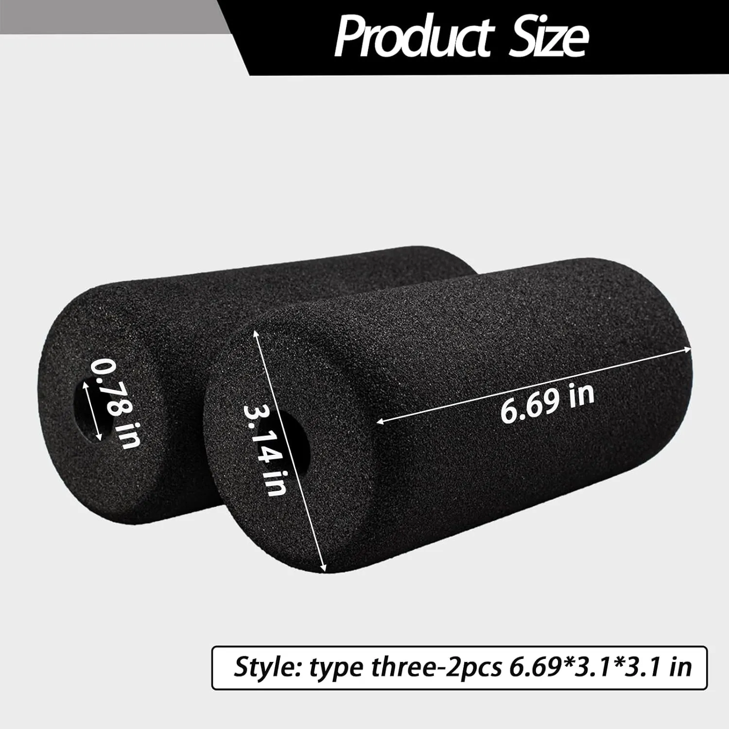 Protective Pads Cushion (6.69 * 3.1 * 3.1 in), Soft Foam Padding Sponge Rollers for for Exercise Equipment Workout Machine-Sit ups, Barbell Bench