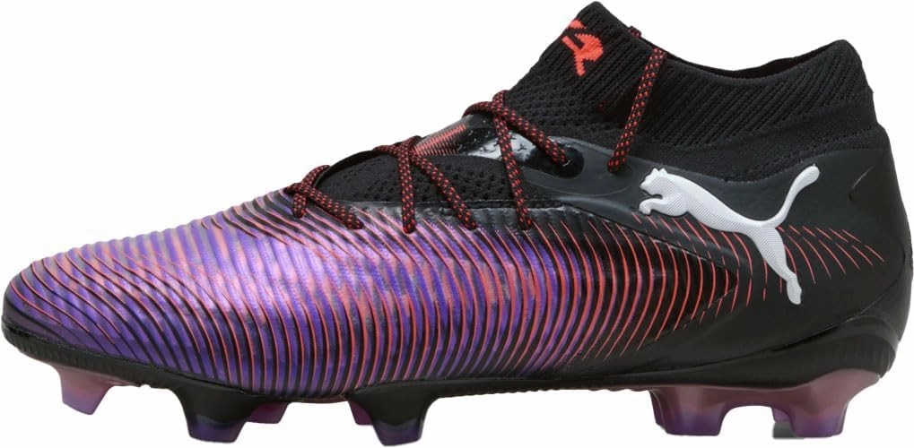 PUMA Future 8 Ultimate FG Soccer Cleats | Unlimited Pack (PUMA Black-PUMA White-Glowing Red, US Footwear Size System, Adult, Men, Numeric, Medium, 10.5)