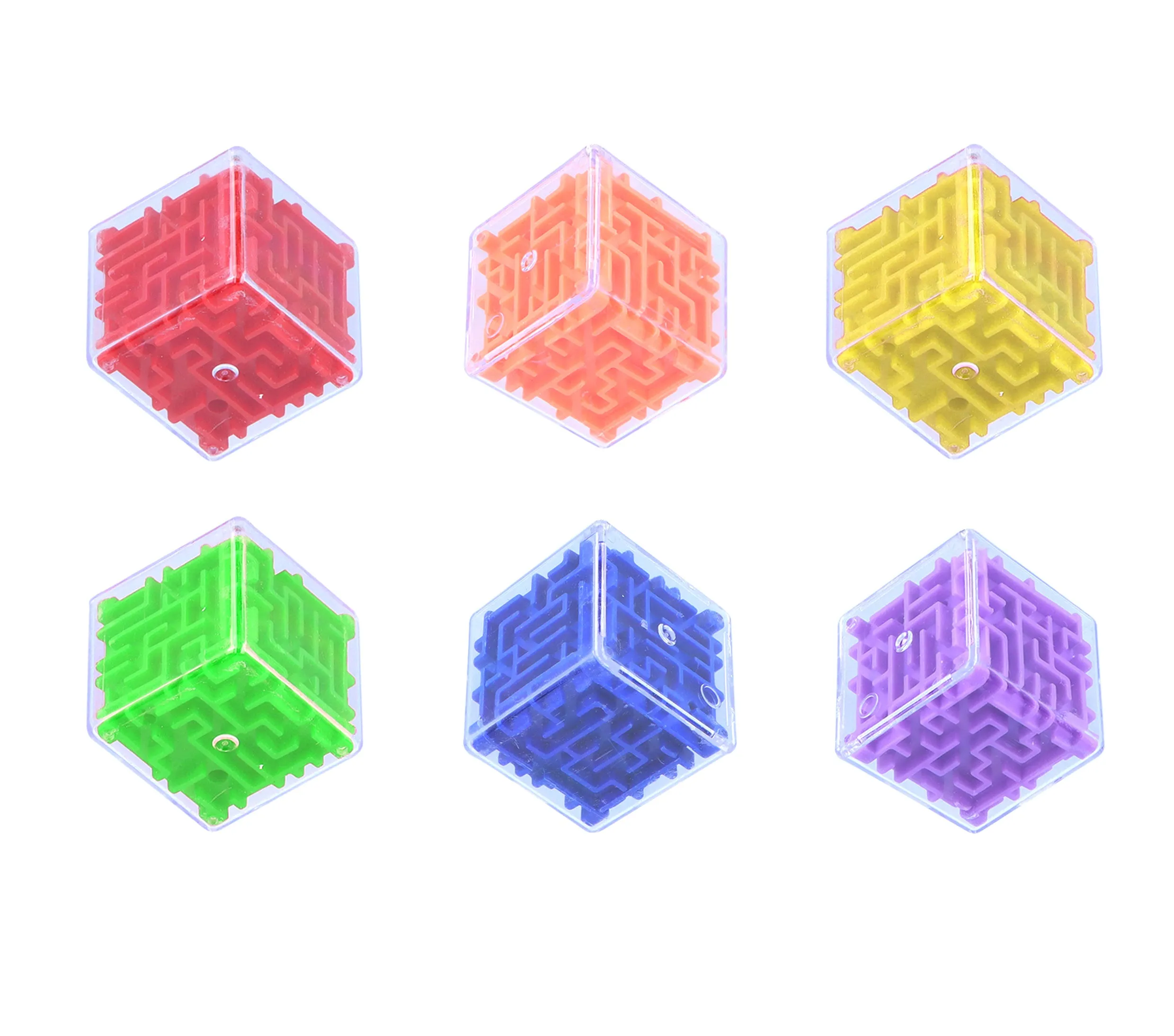 Puzzle Maze Cubes 3D 2.8cm 6 Colours