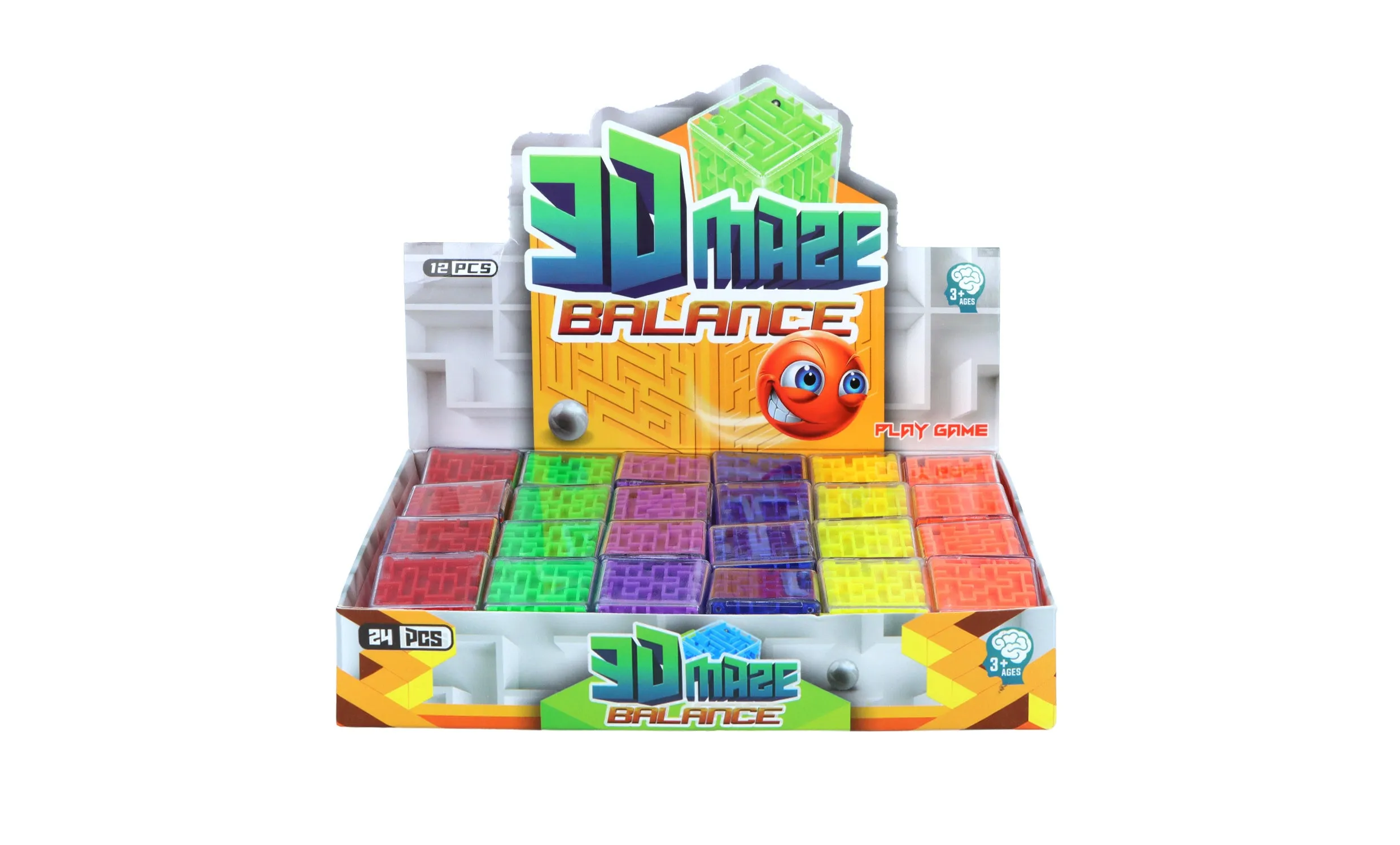 Puzzle Maze Cubes 3D 2.8cm 6 Colours
