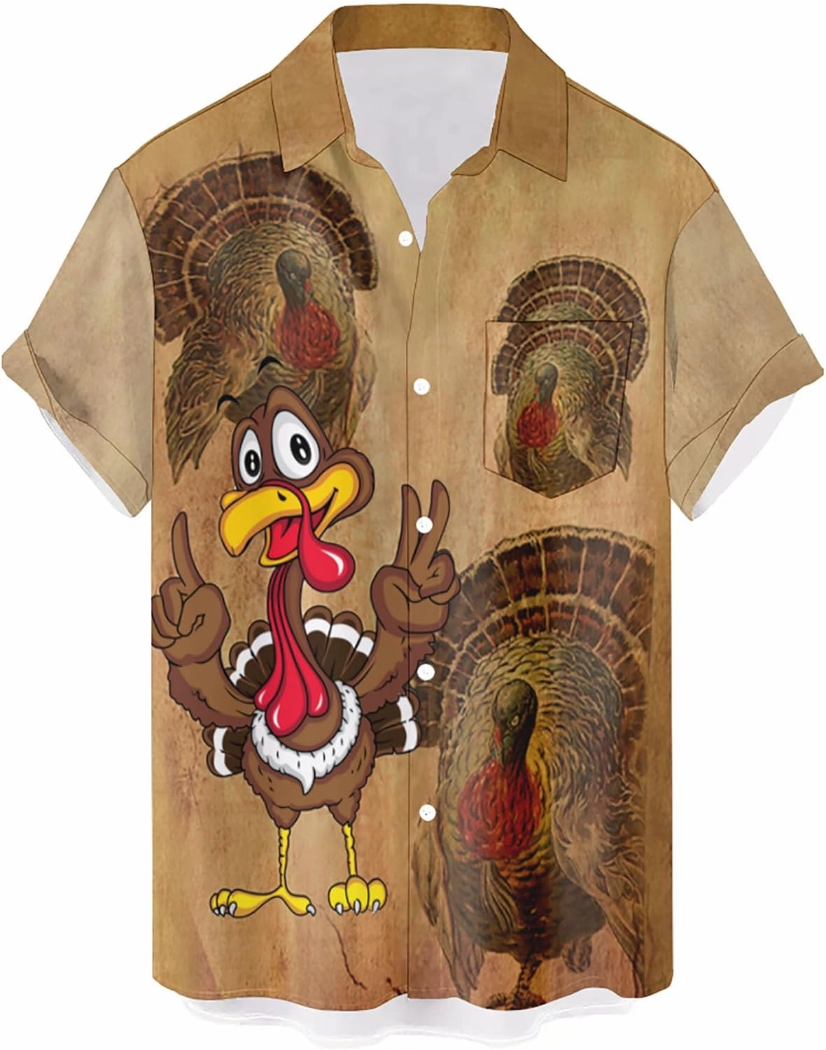 QIVICIMA Mens Halloween Christmas Shirts Funky Button Down Shirts Party Aloha Shirts Santa Print Hawaiian Shirt Tops