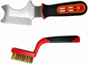 QMARK Paint Roller Cleaner Tool Kit, Paint Brush Comb, 4 in 1 Painter Tool, Soft Brass Wire Bristles