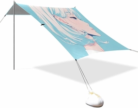 Quiet Women Foldable Beach Tent UPF50  Protection Waterproof Large Sun Shade with Sand Shovel, Sandbags for Family Trips, Picnics & Camping