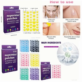 R.E.F.Y Duo Face Brush   Bonus Acne Patch (36 Pieces) Tea Tree Oil Facial Water Gel