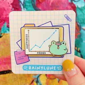 Rainylune Collectible Pin -  Stonks Frog