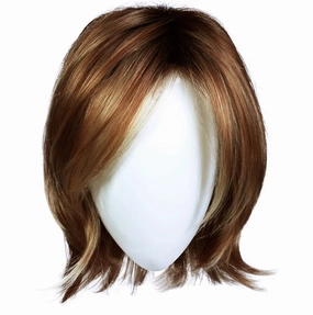 Raquel Welch Play It Straight Wig Color SS12/20 SHADED TOAST Wigs 8.5" Short Layered Bob Sheer Lace Front Monofilament Part Women's Synthetic Memory Cap II