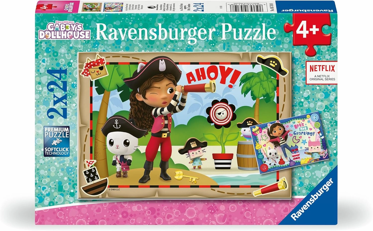 Ravensburger Children's Puzzle 05710 - Gabby's Dollhouse - 2x24 Teile Gabby's Dollhouse Puzzle for Children from 4 Years
