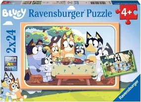 Ravensburger Children's Puzzle 05711 - Auf geht's! - 2 x 24 Pieces Bluey Puzzle for Children from 4 Years