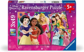 Ravensburger Disney Princess: Girl Power! 3x49 Piece Jigsaw Puzzle Set for Kids - Screen-Free Activity Boosts Concentration and Focus