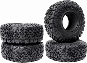 RC Wheel Tire Compatible with Axial for SCX10 for Capra for Traxxas for TRX4 for Redcat 1/10 RC Crawler Car 4pcs 115mm 1.9" Soft Rubber Tire Wheel Tyre