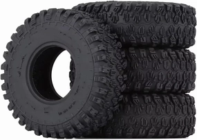 RC Wheel Tire Compatible with Axial for SCX24 90081 Upgrade Tyres 1/24 RC Crawler Car 4PCS 1.0" Soft Rubber All for Terrain Wheel Tires 50 * 20/54 * 23mm(B)