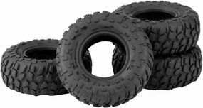 RC Wheel Tire Compatible with Axial for SCX24 for Bronco for Gladiator AX24 for TRX4M 1/18 1/24 RC Crawler Car 4pcs 50mm 1.0" Soft Rubber Wheel Tire
