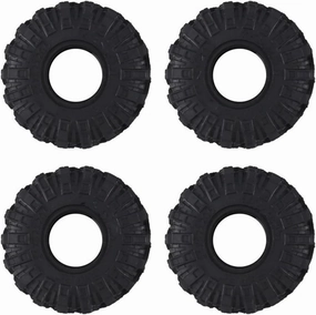 RC Wheel Tire Compatible with Axial SCX24 for Gladiator for Bronco 1/24 RC Crawler Car 4 PCS 62Mm 1.0 Inch Wheel Tires Soft Mud for Terrain Rubber Tyres