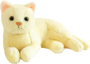 Realistic Cat Stuffed Animals Plush Toy Pillow Soft Plush Huggable Cat Soft Kitten Doll Kids Cute Plush Cat Plaything Home Decor