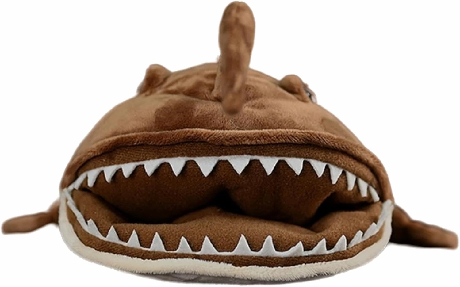 Realistic Anglerfish Plush, Large Deep Sea Fish Stuffed Animal, Soft Marine Life Monkfish Stuffed Animals Plushie Pillows Home Decor 12''