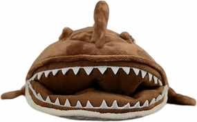 Realistic Anglerfish Plush, Large Deep Sea Fish Stuffed Animal, Soft Marine Life Monkfish Stuffed Animals Plushie Pillows Home Decor 12''