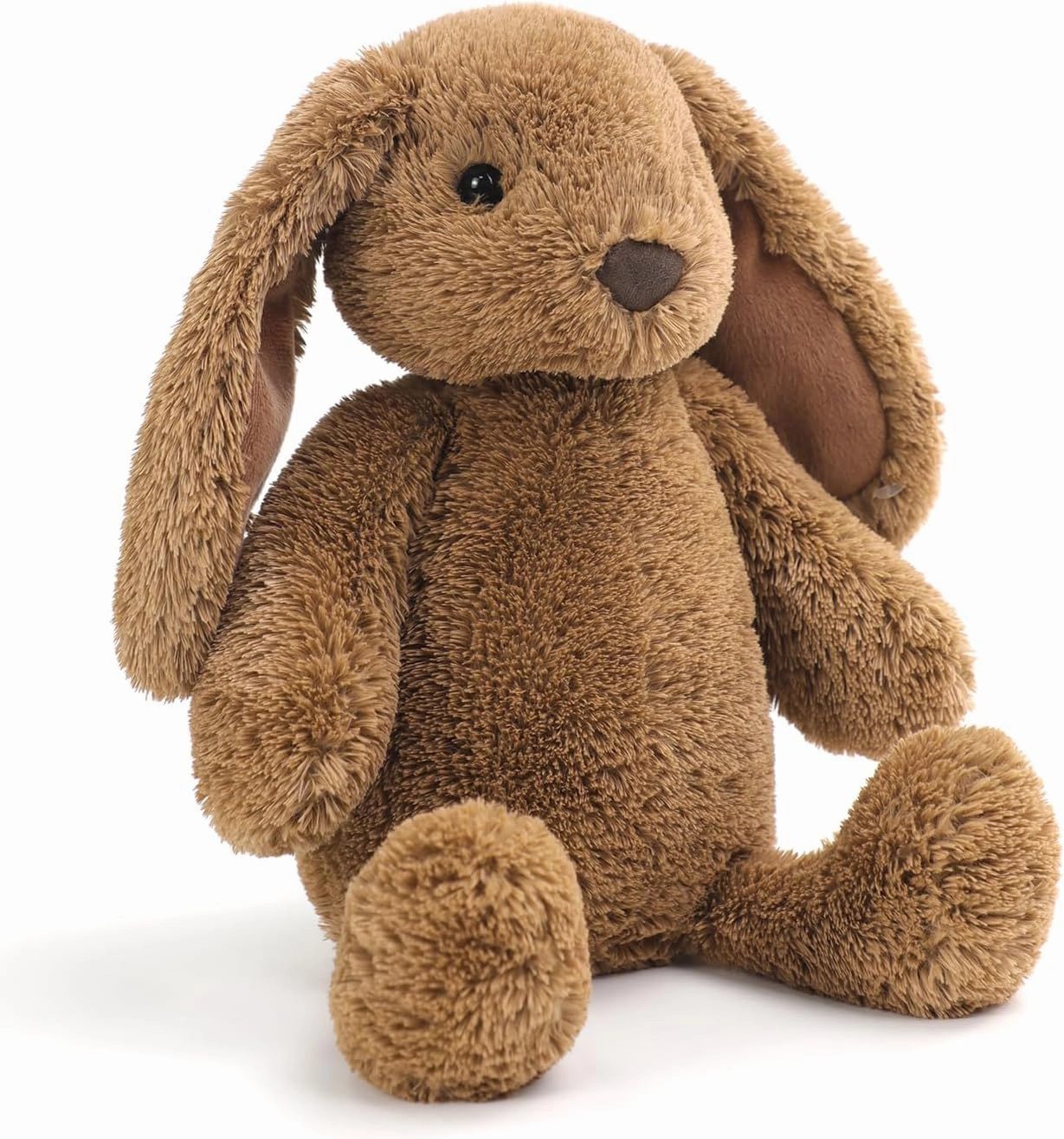 RECUR Plush Rabbit Stuffed Animal Toy,Soft Plushie Brown Rabbit,12 Inches,Adorable Gift for All Ages