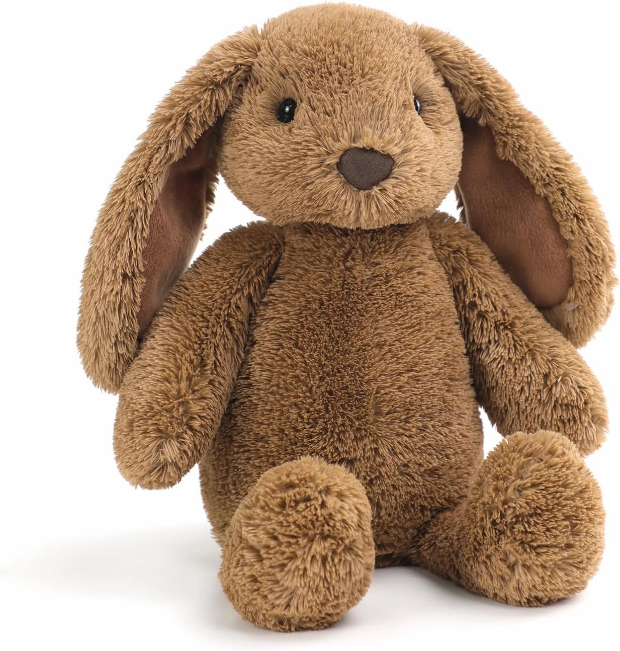 RECUR Plush Rabbit Stuffed Animal Toy,Soft Plushie Brown Rabbit,12 Inches,Adorable Gift for All Ages