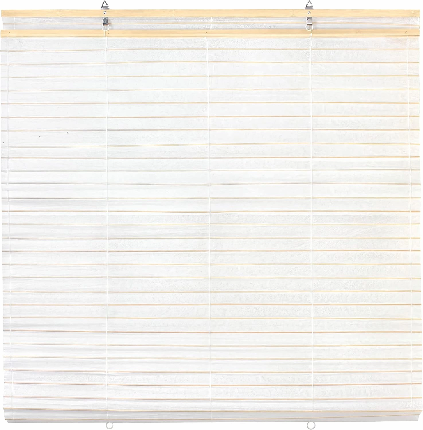 Red Lantern Rice Paper Cordless Window Shade Blinds - White - 36" Wide