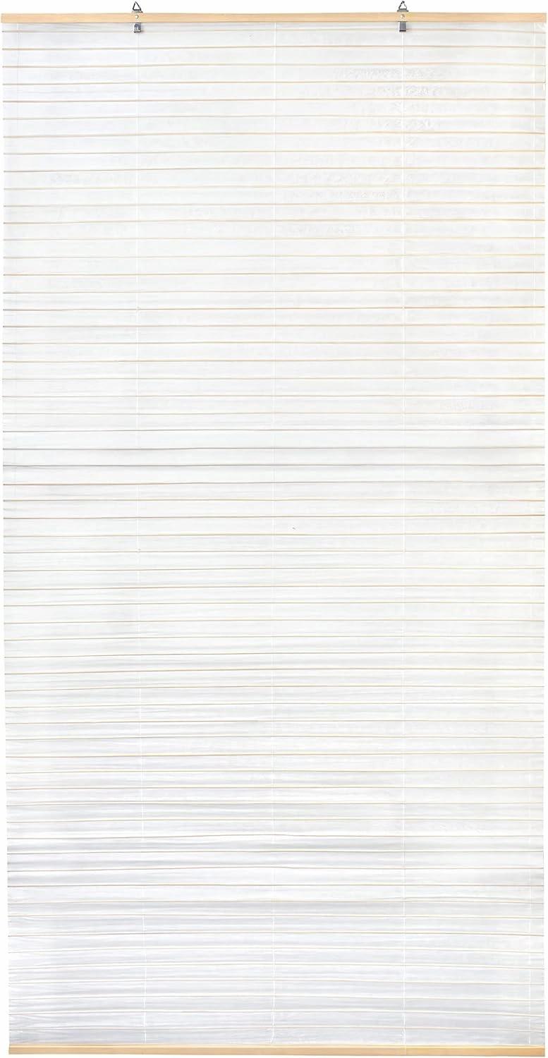 Red Lantern Rice Paper Cordless Window Shade Blinds - White - 36" Wide