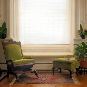 Red Lantern Rice Paper Cordless Window Shade Blinds - White - 36" Wide