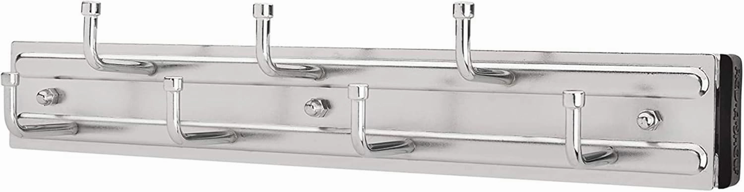 Rev-A-Shelf 12" Pull Out Closet Rack for Belts, Ties and Scarves, Accessories Storage Hanger with Mounting Hardware, Chrome, BRC-12CR (2 Pack)