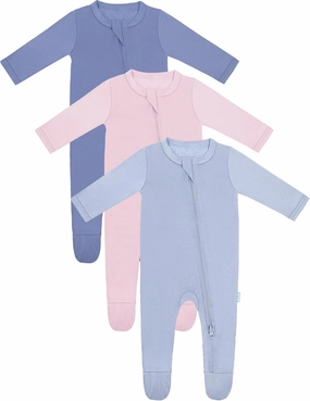 RRP Unisex Baby Footies Pajamas,Rayon Derived From Bamboo,Buttery Soft Sleep 'N Play PJs,2-Way Zipper Closure,0-18 Months