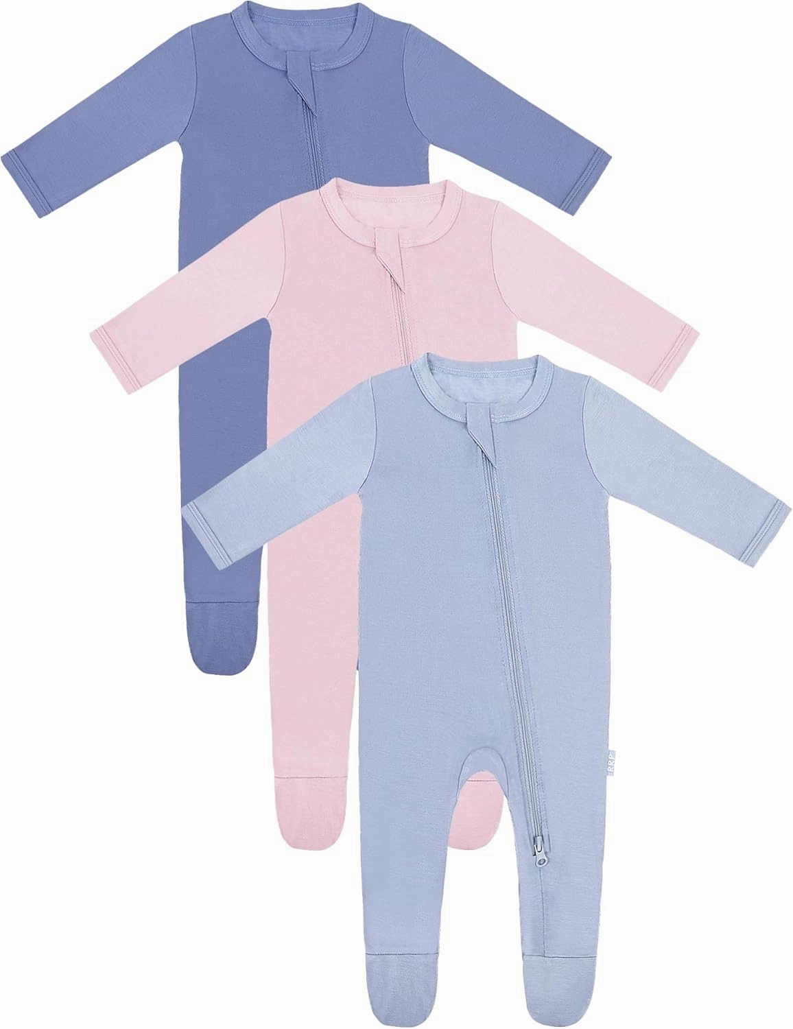 RRP Unisex Baby Footies Pajamas,Rayon Derived From Bamboo,Buttery Soft Sleep 'N Play PJs,2-Way Zipper Closure,0-18 Months