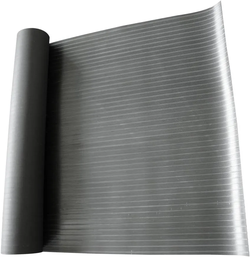 Rubber-Cal Composite Rib Corrugated Rubber Floor Mats, 1/8" Thick x 3ft x 1.5ft Roll