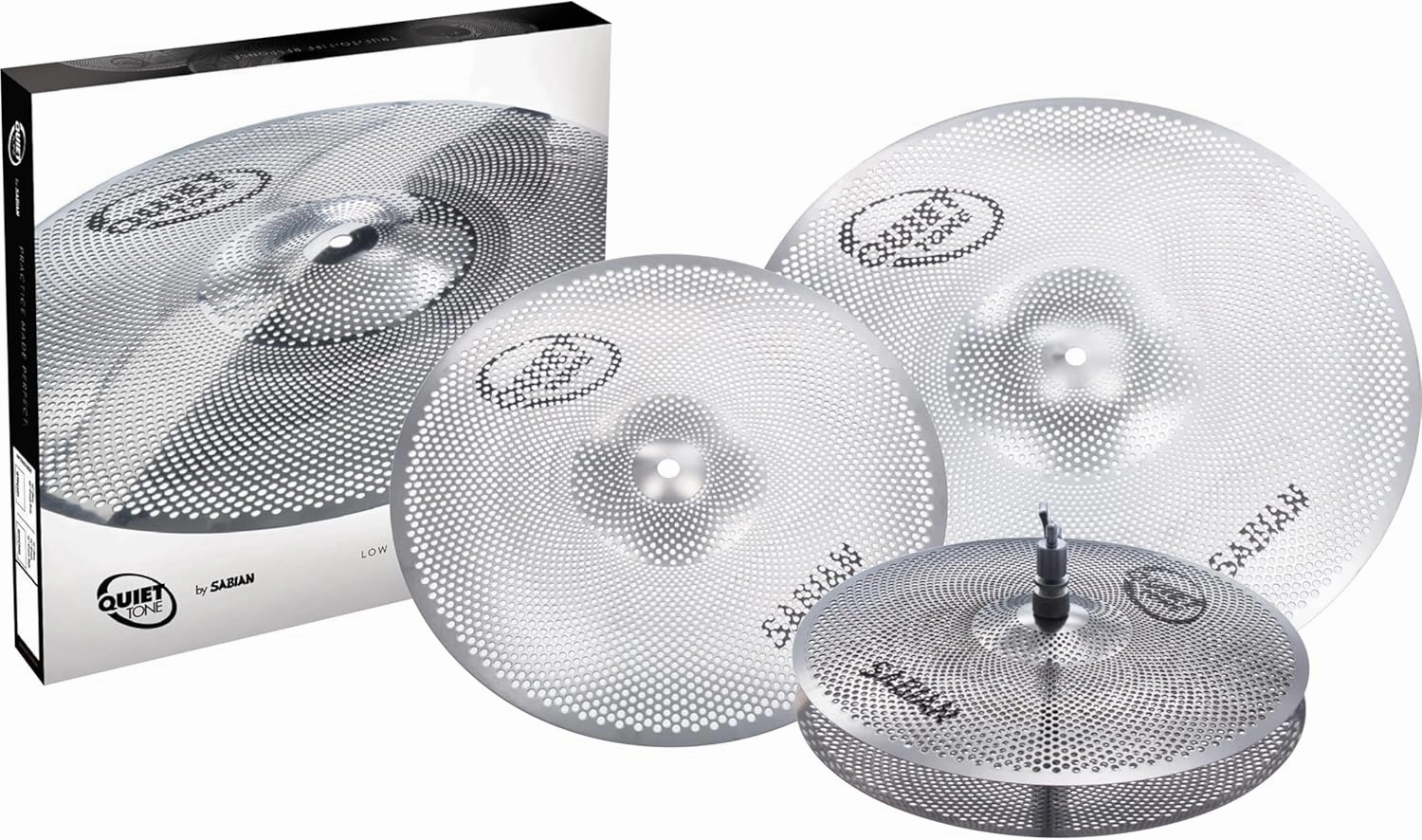 SABIAN Quiet Tone Practice Cymbals Set Qtpc502