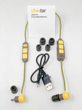Saf-T-Ears Bluetooth Dual Mode Earphones (Protect hearing with up to 25dB of noise reduction and stream music and calls)