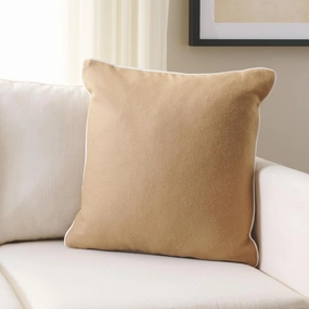 SAFAVIEH Alaia Pillow, Camel/Ivory