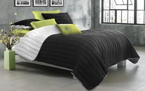 Safdie 60372.2T.15 Laurel Black/White Quilt Set (2 Piece)