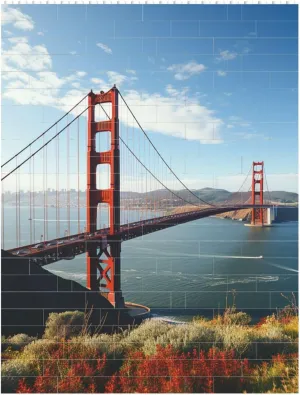 San Francisco Golden Gate Bridge Building Block Puzzle Personalized Building Bricks Block Puzzle Building Family Keepsake DIY Brick Block Puzzles Valentine's Day Gifts for Home Decor Brick Puzzle