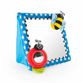 Sassy Tummy Time Floor Mirror, Developmental Baby Toy, Newborn Essential, Great Shower Gift, 0  months