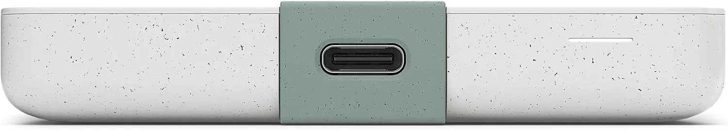 Seagate Ultra Touch HDD 2TB External Hard Drive - 7mm, Cloud White, Post-Consumer Recycled Material, 6mo Dropbox and Mylio, Rescue Services (STMA2000400)