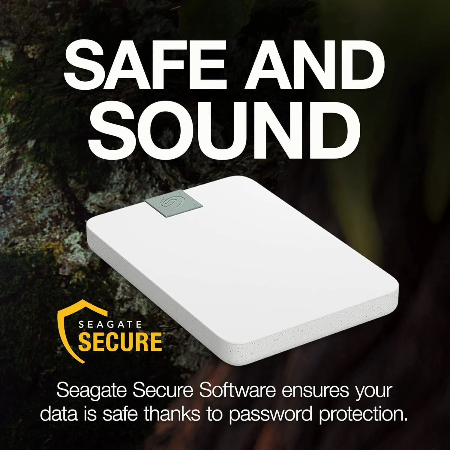 Seagate Ultra Touch HDD 2TB External Hard Drive - 7mm, Cloud White, Post-Consumer Recycled Material, 6mo Dropbox and Mylio, Rescue Services (STMA2000400)