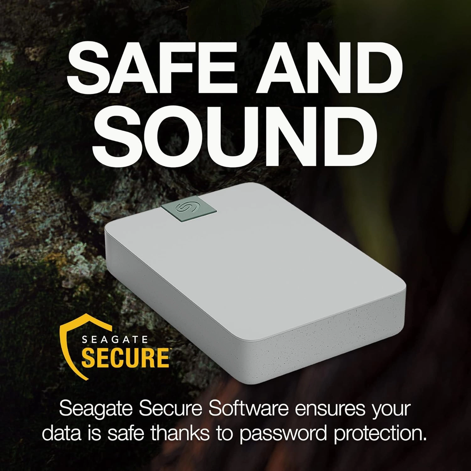 Seagate Ultra Touch HDD 5TB External Hard Drive - 15mm, Pebble Grey, Post-Consumer Recycled Material, 6mo Dropbox and Mylio, Rescue Services (STMA5000400)