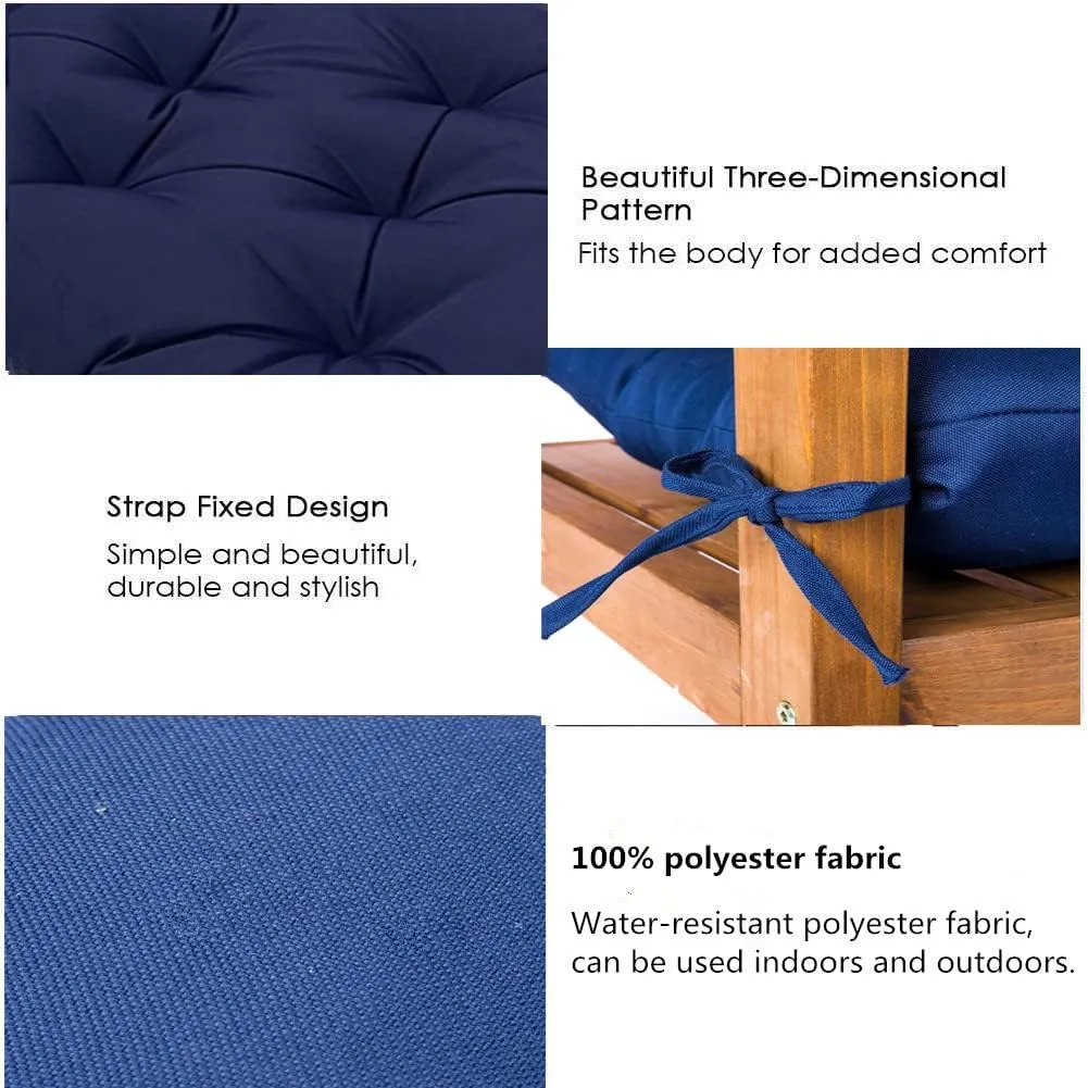 SEAHOME Indoor/Outdoor Bench Cushion,Waterproof Swing Seat Cushion,Outdoor Chair Cuhion,for Lounger Garden Furniture Patio Loveseat (47.2'' x 19.7'', Dark Grey)