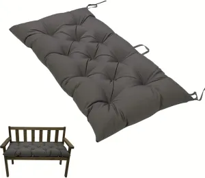 SEAHOME Indoor/Outdoor Bench Cushion,Waterproof Swing Seat Cushion,Outdoor Chair Cuhion,for Lounger Garden Furniture Patio Loveseat (47.2'' x 19.7'', Dark Grey)