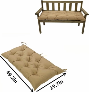 SeaHome Indoor/Outdoor Bench Cushion,Waterproof Swing Seat Cushion,Outdoor Chair Cuhion,for Lounger Garden Furniture Patio Loveseat Bench (47.2" x 19.7", Khaki)