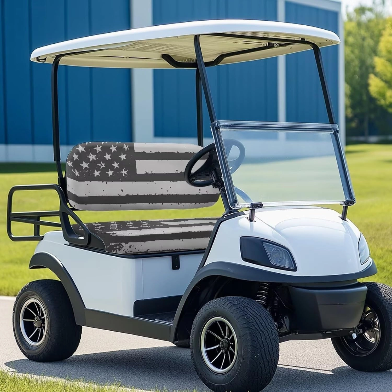 SEANATIVE Universal Golf Cart Seat Covers Breathable Club Golf Cart Seat Cushions 2 Pcs Non-Slip Golf Car Accessories Decor