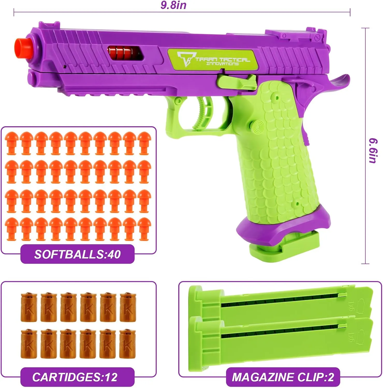 Shell Ejecting Toy Gun, Soft Bullet Nerf Gun Pistol, Toy Gun with Automatic Pull Back, Semi-Automatic Rapid-fire Toy Fake Guns, Indoor,Outdoor Shooting Games, Birthday Gift for Boys Girls