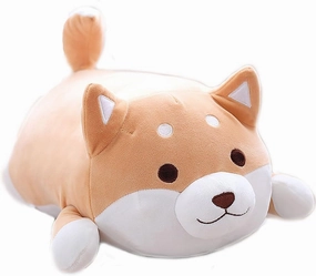 Shiba Inu Dog Super Soft Plush Throw Pillow Lifelike Animal Pillows Plush Toy for Valentine's Gift, Bed,Sofa Chair