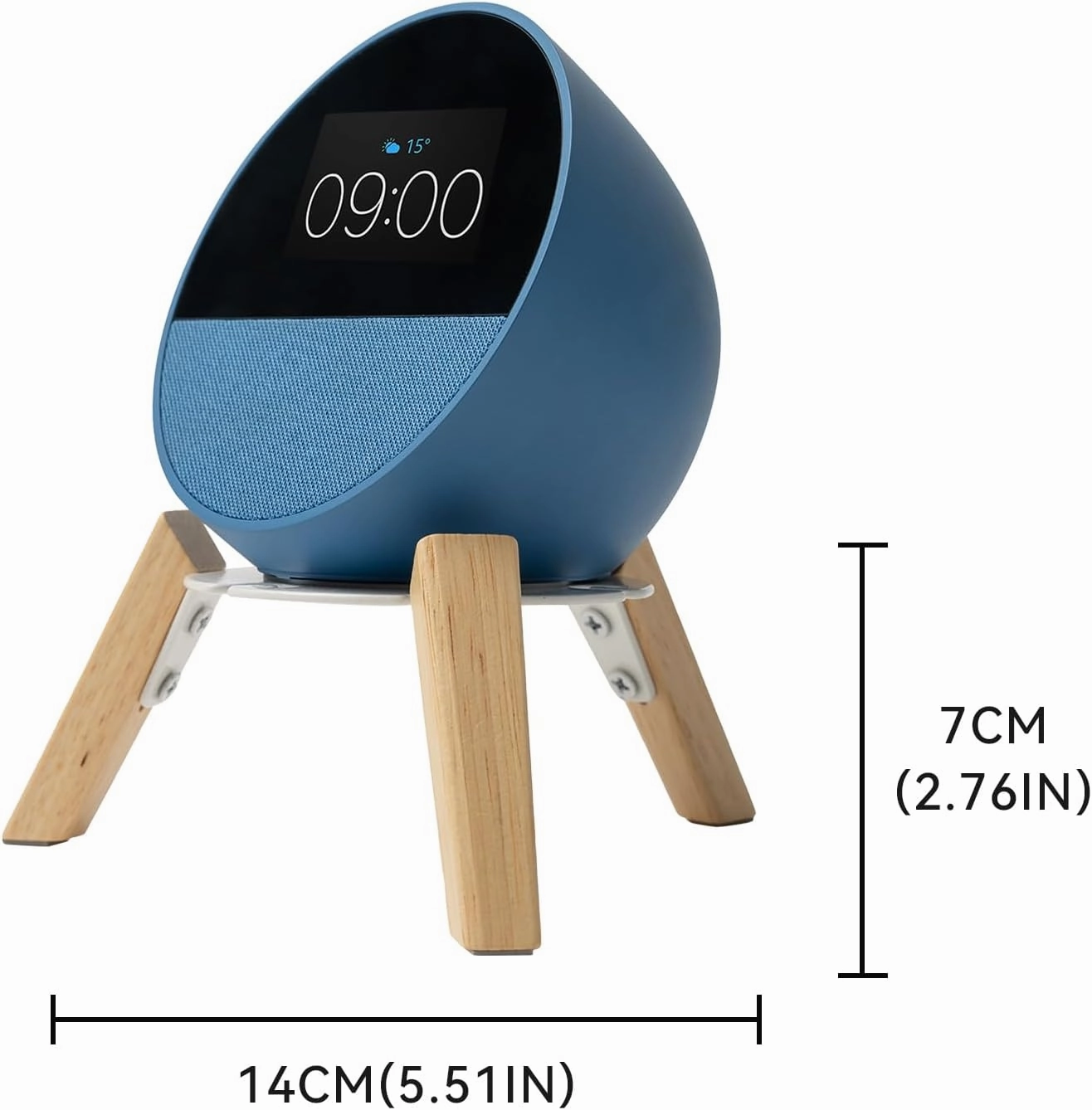 shinar Speaker Mounts Compatible with Echo Spot 2024/echo 4 gen.Stands for Spot/Hoempod Mini Table Stand Holder with Integrated Cable Management Better Sound (White)