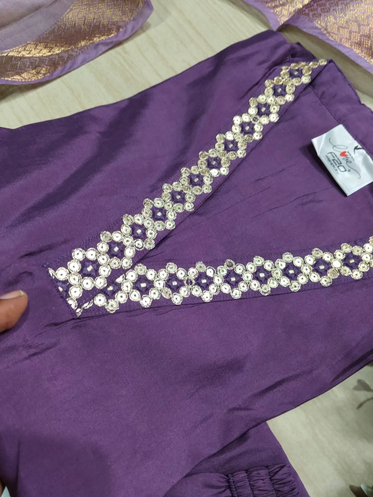 shiny dupatta set SSD03