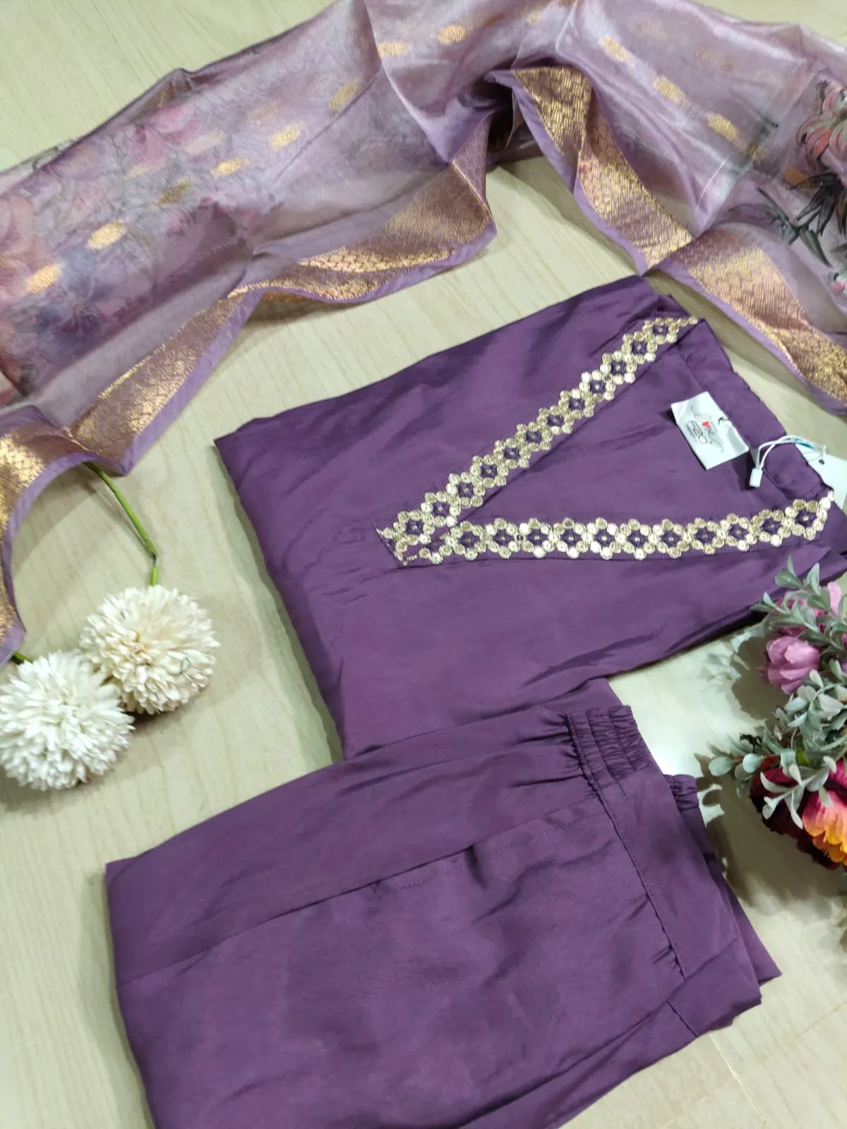 shiny dupatta set SSD03