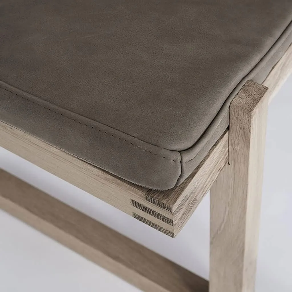 Shoe Bench Modern Solid Wood Shoe Changing Stool Living Room Balcony Long Beauty Couch Lazy Lounger Head Layer Cowhide Bed Tail Stool Shower Stool for Inside Shower