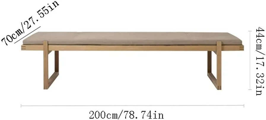 Shoe Bench Modern Solid Wood Shoe Changing Stool Living Room Balcony Long Beauty Couch Lazy Lounger Head Layer Cowhide Bed Tail Stool Shower Stool for Inside Shower